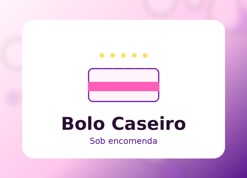 Bolo caseiro da Izabel Doces e Salgados